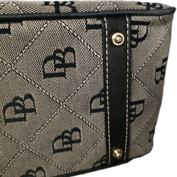 Dooney & Bourke 1975 Signature Satchel Shoulder Bag Designer Black/Gray DB134V - Picture 16 of 16
